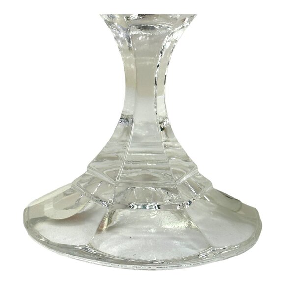 Lead Crystal Candle Holders Set Of 2 Made In USA Elegant Design NOS NWT - Picture 6 of 8